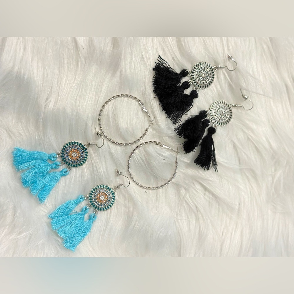 NWT Set of 3 Boho Dangle Earrings